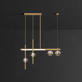 Multi-Head Crystal Linear Modern Pendant Light - Clowas